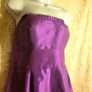 Purple beautiful strapless dress